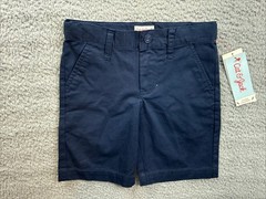 Cat & Jack Boys Youth 4 Blue Flat Front School Uniform Chino Shorts