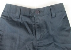 LANDS END Navy Plain Front Blended Chino Pants Boys 5 Slim GC