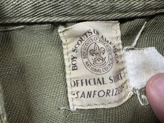 Vintage Boy Scouts Of America Shirt Boys Sanforized Uniform Official Long Sleeve
