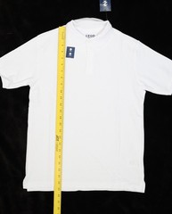 IZOD Approved Schoolwear Shirt Boys 14/16 Large White Uniform Polo Husky Stretch