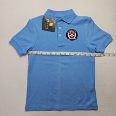 Dennis Uniform Polo Shirt Blue Size Youth Small YS Stratford School Logo, New