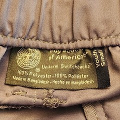 Boy Scouts of America Shorts Youth Small Green Uniform Cargo Hiking Camping