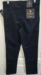 US POLO ASSN boys size 20 NEW NWT dark blue SCHOOL UNIFORM PANTS MSRP 32.00 STRA