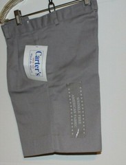 New CARTER’S School Uniform Shorts Boys 14 Khaki Pleated Front Wrinkle Free NWT