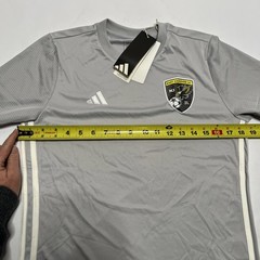 Adidas Youth Futbol Soccer Jersey Light Gray & White East Hanover Size Large
