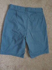 OLD NAVY SLATE BLUE ADJ. WAIST FLAT FRONT SHORTS-SIZE 16