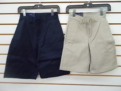 Boys Arrow Khaki or Navy Uniform/Casual Flat Front Shorts Sizes 6, 7, 8 & 10