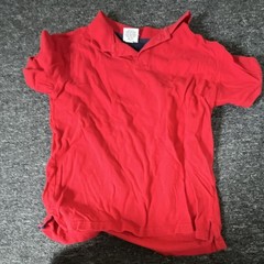 Boys Polo Shirt Lot 5pc M (8/10) Cotton Red/White/Blue