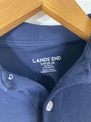 Lot 2 Navy School Uniform Polo Shirts Lands’ End Size 7-8 & 8 Collared Shirts