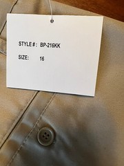 A+ School Uniform Pants Boys Size 16 29 x 28 Khaki Flat Front Waist Adjusts NWT