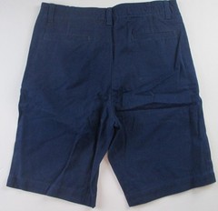 LANDS END Deep Sea School Uniform Flat Front Cotton Cadet Shorts Boys 16 NEW