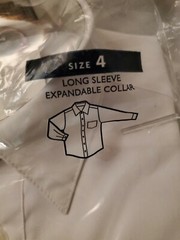 French toast school uniform boys long sleeve dress shirt expandable collar size4