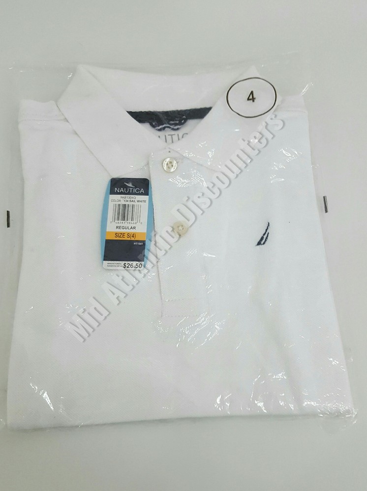 Nautica Boys 100% Cotton Polo Short Sleeve Dress Shirt, Various Sizes, Colors