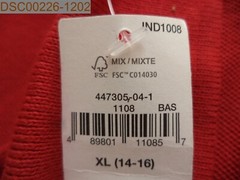 Old Navy Boy’s Long Sleeve Uniform Polo, XL(14-16), Red, 489801110857, 16″ Bust
