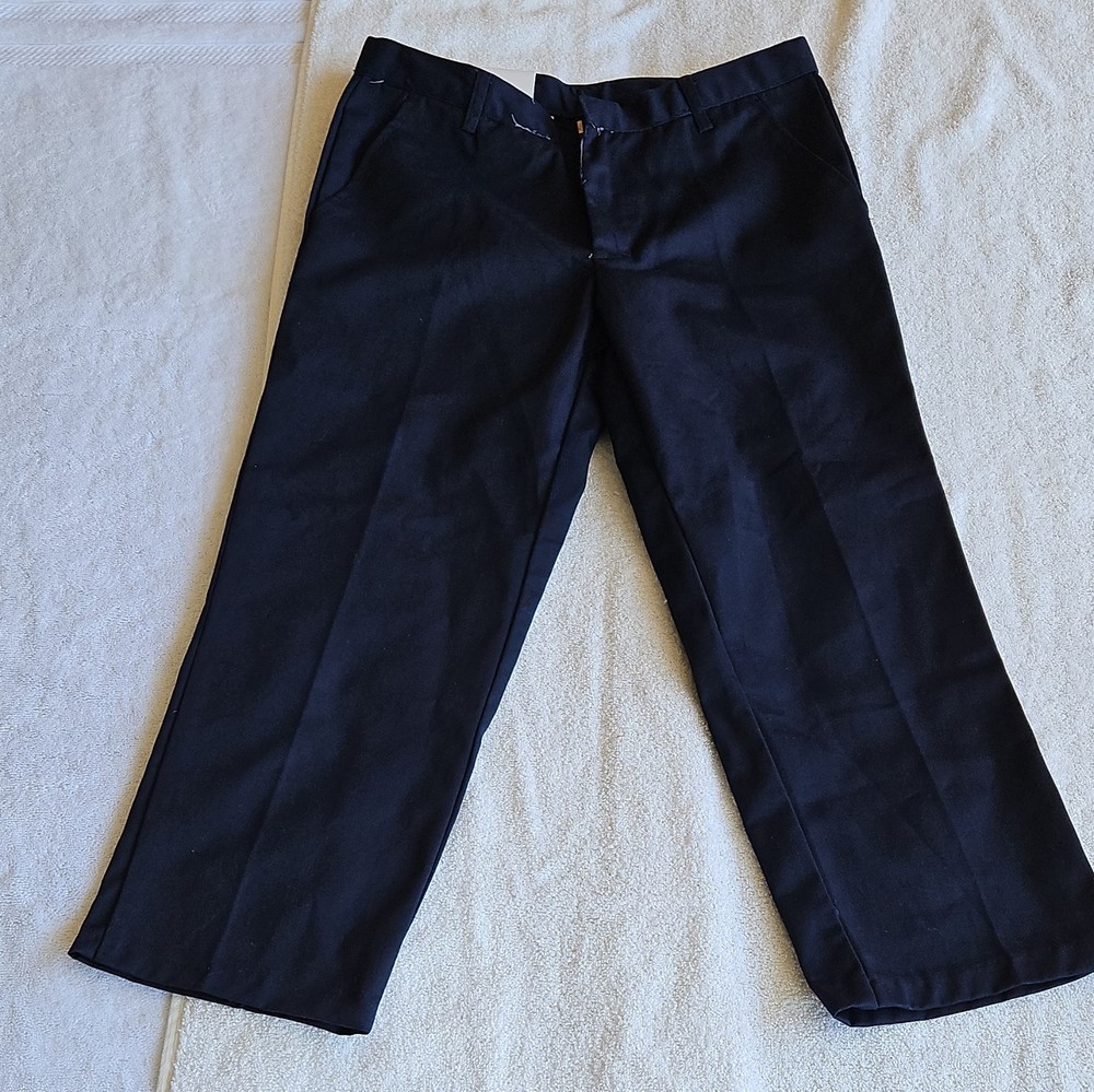Authentic Galaxy School Uniform Boys Navy Pants 10H Cotton Blend RN63967