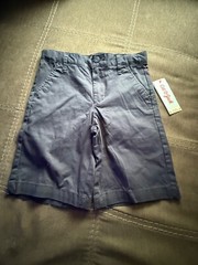 NWT blue navy school uniform pants shorts lot adjustable waist 6 pieces