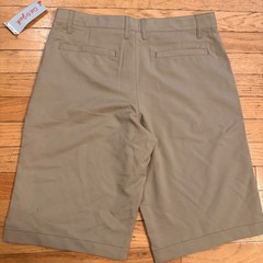 Cat & Jack Boy Quick Dry Uniform Shorts Khaki Size 18 NWT Adjustable Waist