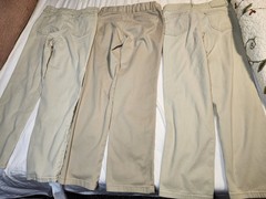 (3) Sz. 8R Khaki School Uniform Pants, 2 Pair of Wonder Nation & 1 Pair Of C&J