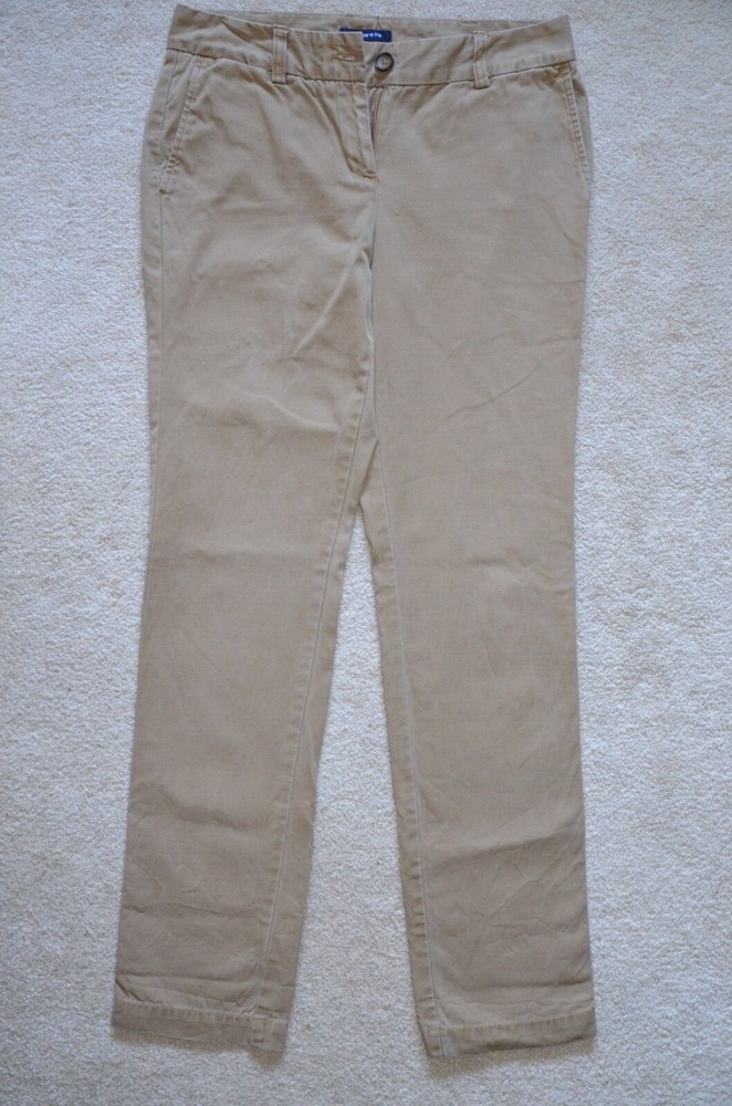 Lands End – Boys Tan School Uniform Plain Front Chino Pants – Size FIT 2