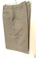 Men’s Boys Work / School Uniform Shorts Size 29 Khaki Tan 10″ inseam Flat front