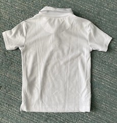 Nautica White School Uniform Polo Short Sleeve Size Large