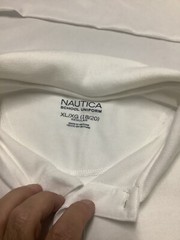 NAUTICA BOYS XL 18-20 SHORT SLEEVE SCHOOL UNIFORM POLO SHIRT, WHITE BOX E