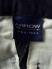 ARROW USA 1851 REGULAR PANTS ADJUSTABLE WAIST FOR A PERFECT FIT SIZE 5 NAVY New