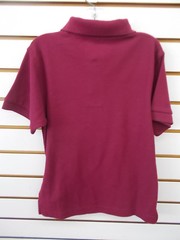 Boys Universal Uniform Polo Burgundy Short Sleeved Shirt Size 4 – 7