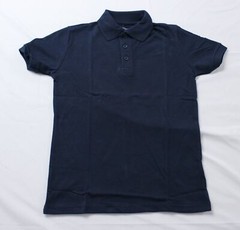 Galaxy By Harvic Boy’s S/S School Uniform Polo Shirt EJ2 Navy Blue Size 7 NWT