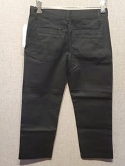 Cat & Jack Boys Uniform Chino Pants Ultimate Flat Front Black 8 Husky New W Tags