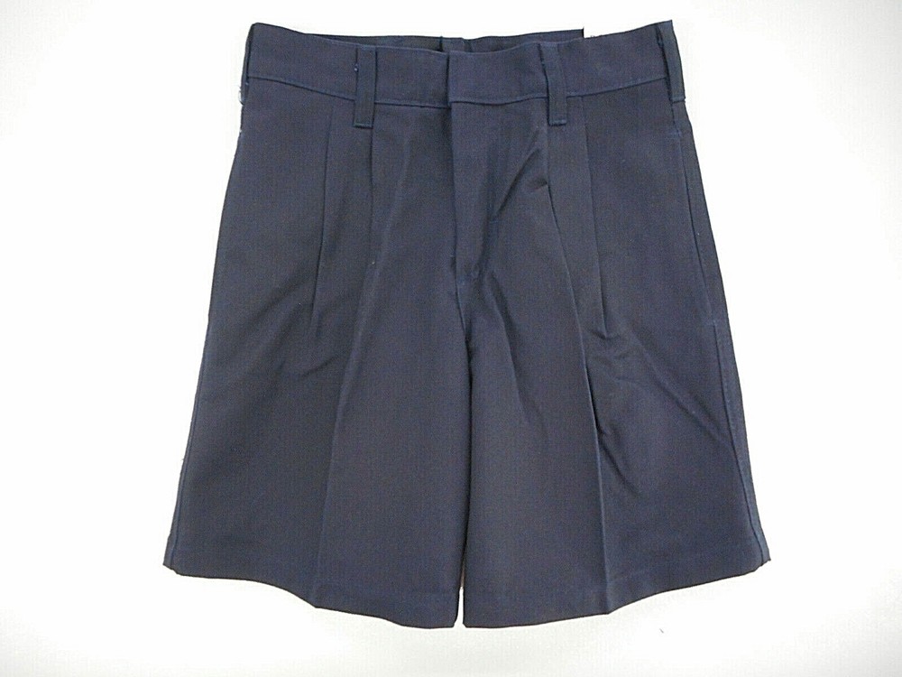 Boys A+ Navy Relaxed Fit Pleated Front Uniform Shorts Sizes 8Reg. – 10Reg.