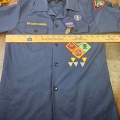 BOY SCOUTS OF AMERICA Shirt Youth Medium Patches