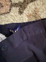 French Toast Boys Uniform Pants Navy Twill Cotton Blend 12 Husky Elastic Waist