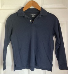 Lot 2 Navy School Uniform Polo Shirts Lands’ End Size 7-8 & 8 Collared Shirts