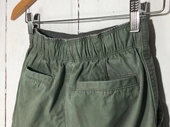 Lands end boys active chino shorts Sz M Green Cotton Pull on Elastic Waist