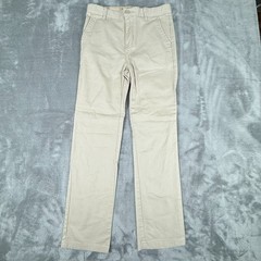 Old Navy Straight Chino Khaki Tan Pants Built In Flex Uniform Youth Boys 14 Slim