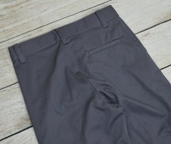 George Boys School Uniform Flat Front Straight Pants Adjusted Waist Gray Size 8