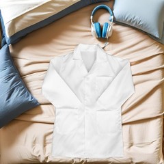 Kids Halloween Scientist Costume Durable White Lab Coat for Role Play Dressing