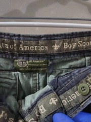 Boy Scout Shorts Boys 12 GRN Uniform Canvas Cargo Outdoor Uitility Adjust Waist