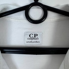 C.P Company Polo Shirt White Short Sleeve Logo Casual Italy Size Boys 14