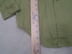 Vintage Boy Scouts of America Shirt Youth 12.5 Olive Green Official Sanforized