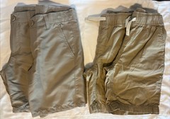 Lot Of 4 Nautica & Place Boys School Uniform Khaki Shorts Size 8 Preppy