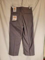 NWT A+ Easy Care Boys Grey School Uniform Pants Size 27×22.5 Husky Large 14
