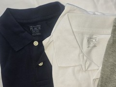 The Children’s Place Boys Uniform Polo Shirts 3-Pack M (7/8) Solid Piqué