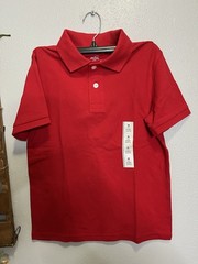 Lot of 3 Red Polo Shirts School Uniform Cat & Jack Size 8 NWT