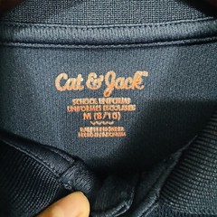 Cat & Jack Navy Blue Boys School Uniform Collared Short Sleeves T-Shirt Sz 8/10