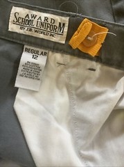 Award School Uniform Gray Shorts Flat Front Size 12 Regular Boy Cotton Blend