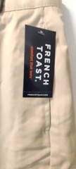 BOYS 20 Husky KHAKI FRENCH TOAST SCHOOL UNIFORM SHORTS ADJUSTABLE WAIST