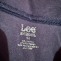 Lee Boys School Uniform Shirt 14 Dark Blue Navy Short Sleeve Polo