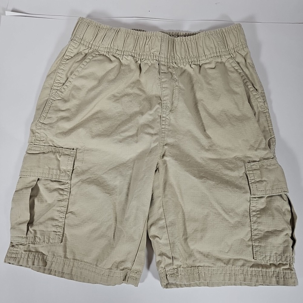 Children’s Place Khaki Uniform Cargo Shorts Boys Size 7 Husky